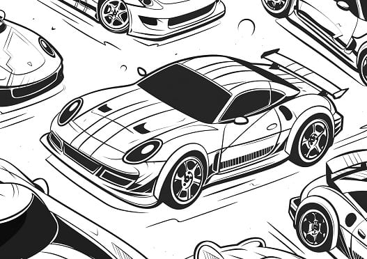 100 Modified Cars Coloring Book Blaze Your Trail of Creativity!