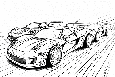100 Modified Cars Coloring Book Feel the Rush of Speed!