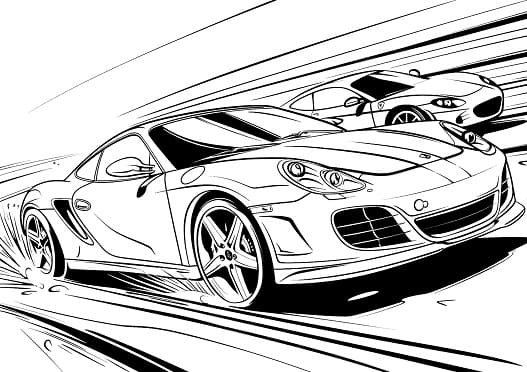 100 Modified Cars Coloring Book Masterpieces of Speed!
