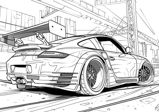 100 Modified Cars Coloring Book Race into Creativity!