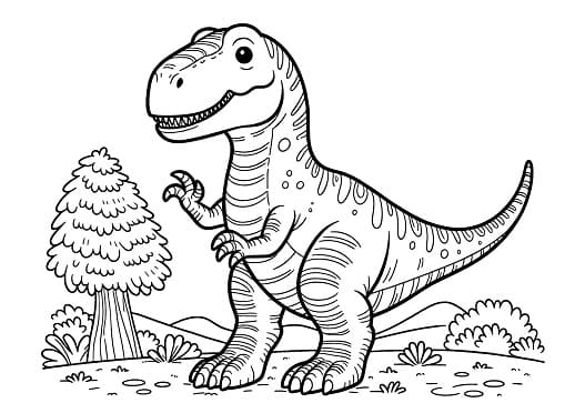 allosaurus coloring page
