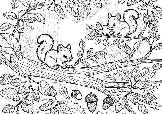 Baby Squirrels' Playful World