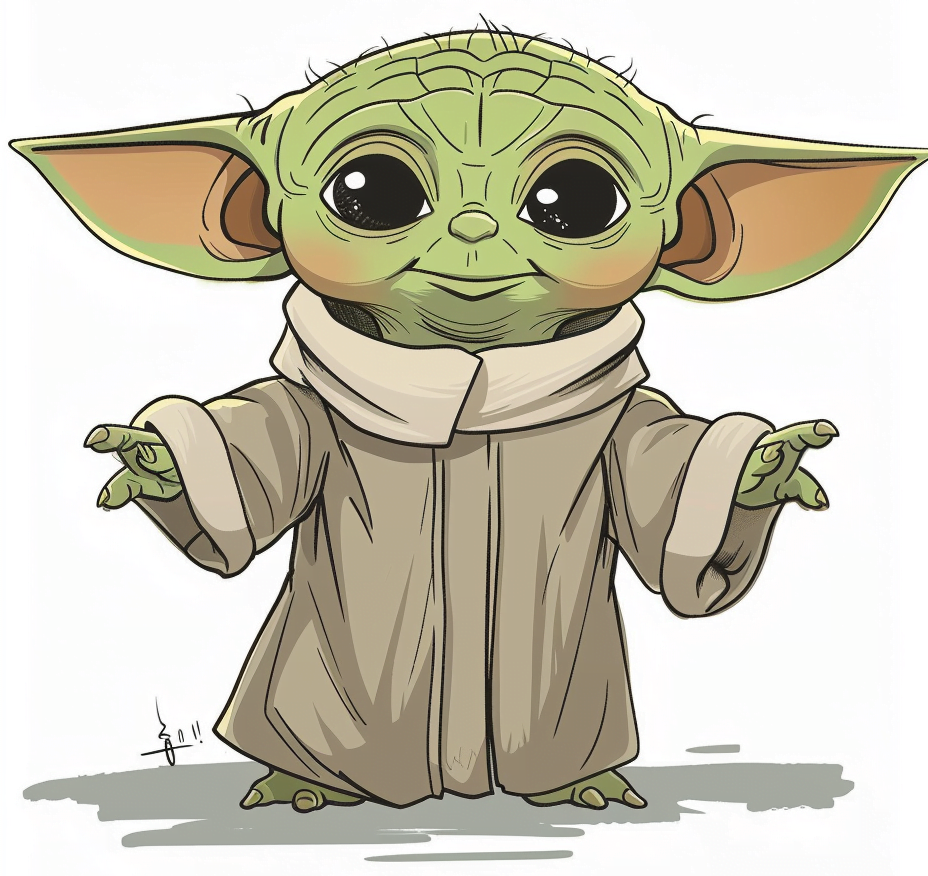 Baby Yoda Coloring Page: Adventures in the Galaxy - https://color-en.com