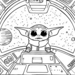 baby yoda coloring pages free