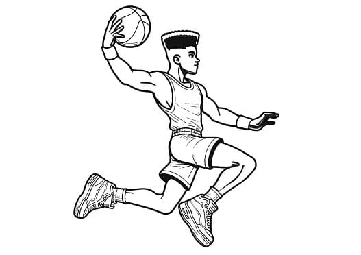 Basketball Coloring Book For Kids