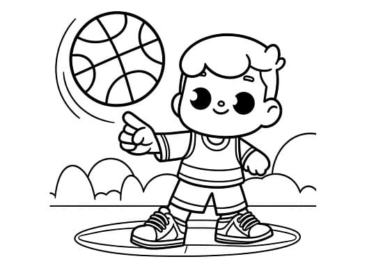 Basketball Coloring Pages for Kids