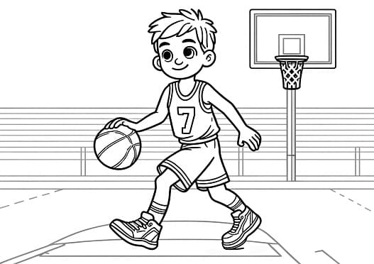 Basketball Coloring Sheets