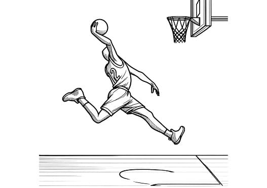 Basketball - Free Printable Coloring Pages for Kids