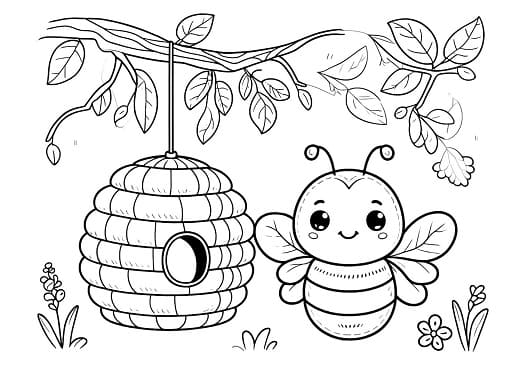 bee coloring sheet