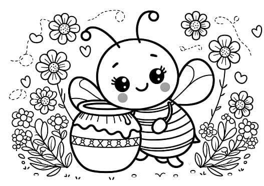bee for coloring