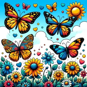 butterfly coloring pictures