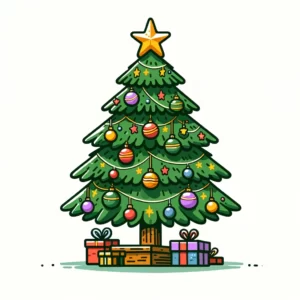 Christmas Tree Coloring Page