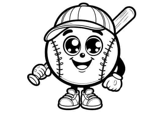 coloring pages baseball