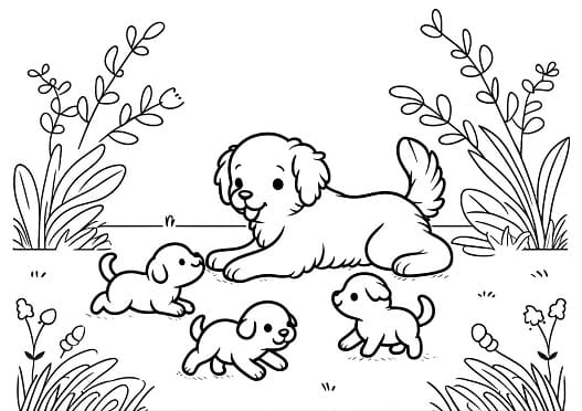 coloring pages dog
