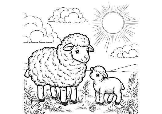 coloring pages sheep