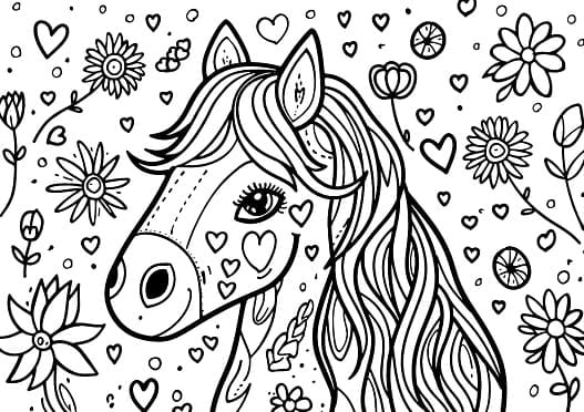coloring pictures of horses