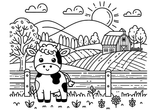 cow for coloring