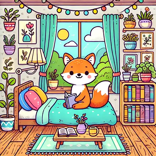 Cozy Friends in the Reading Nook
