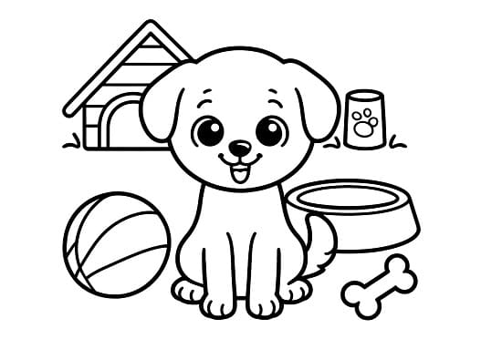 dog day coloring page