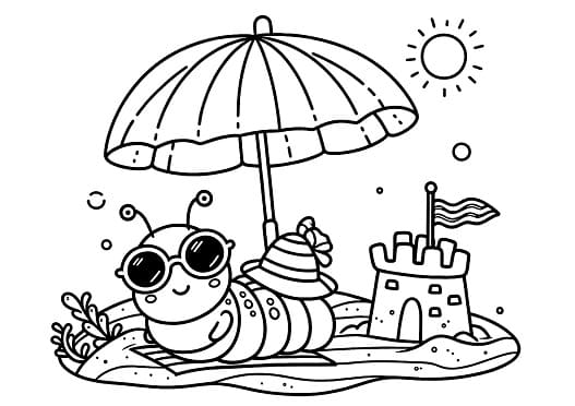 Free Caterpillar Coloring Page