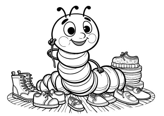 Free Coloring Page Caterpillar