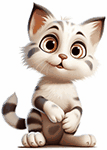 GIF Cute Cat 150 px
