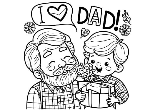 happy fathers day grandpa coloring pages