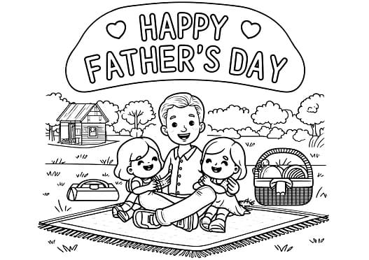 happy father's day printable coloring pages