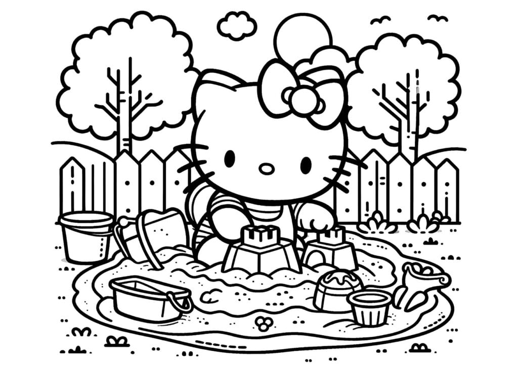 hello kitty coloring page