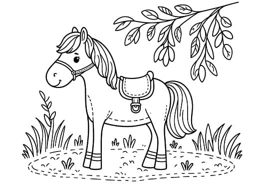 horse coloring pages for kids