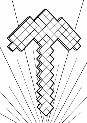 кирка из майнкрафта раскраска