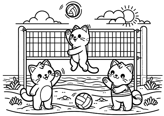 Kitten Beach Volleyball Story