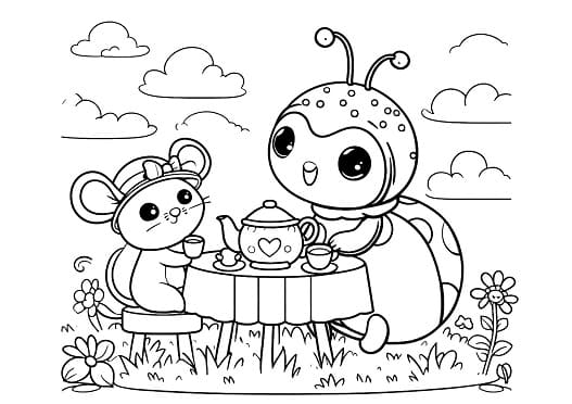 lady bug coloring