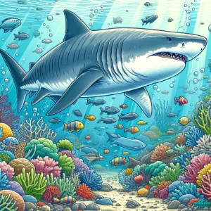 megalodon coloring page