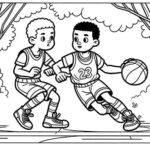 NBA & Basketball Coloring Pages Exciting Game Moments