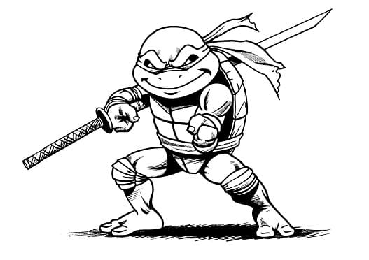 ninja turtle colouring pages