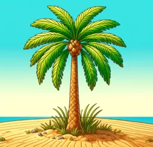 palm tree coloring page