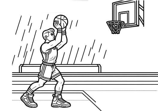 Printable Basketball Coloring Pages