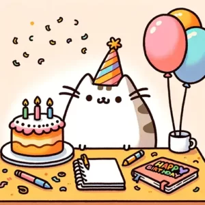 Pusheen's Birthday Celebration