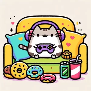 Pusheen's Cozy Gaming Day