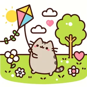 Pusheen's Kite Flying Day