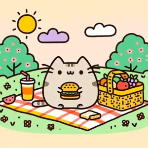 Pusheen's Picnic Adventure