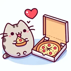 Pusheen's Pizza Party