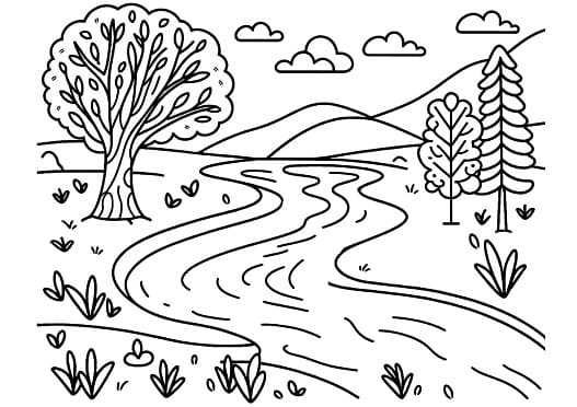 River Coloring Page