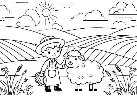 sheep for coloring