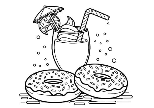The History of Donut. Coloring