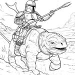 the mandalorian coloring pages